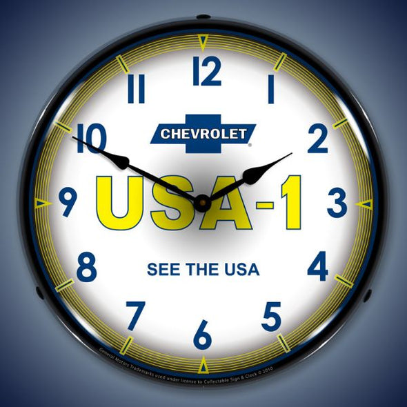 Chevrolet USA -1 Lighted Clock
