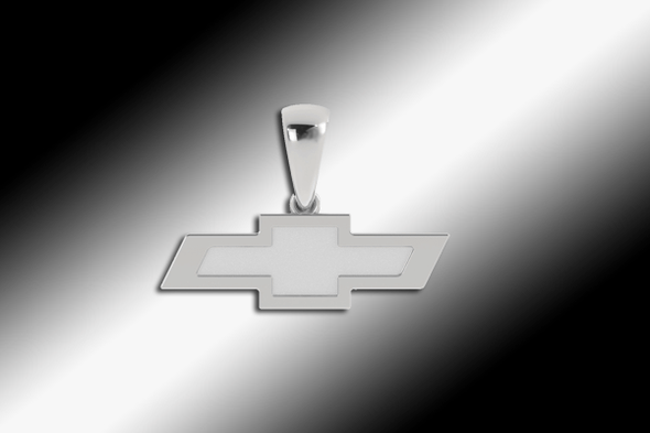 Chevy Bowtie Solid Emblem Pendant | Sterling Silver