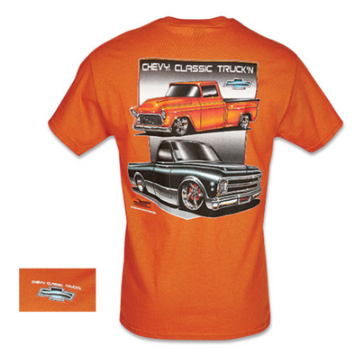chevy-classic-truckin-orange-t-shirt