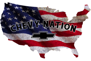 Chevy Nation Bowtie United States of America Wood Sign