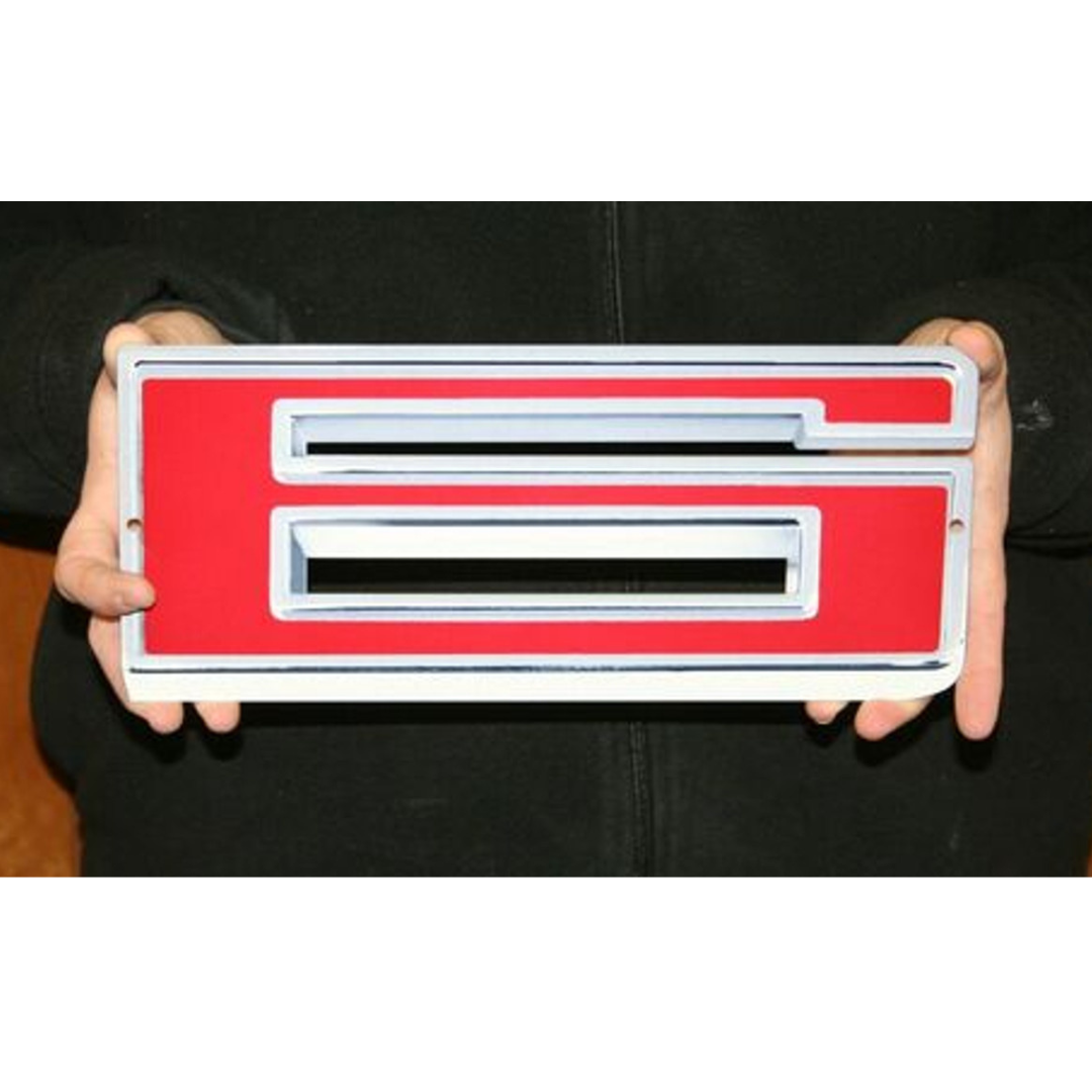 chevy-vintage-red-number-6-steel-sign