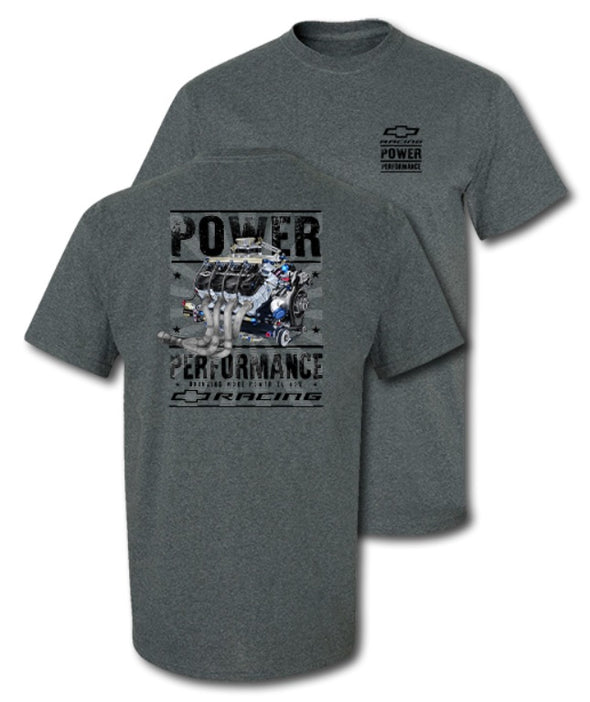 Chevy Engine Power Performance Grey T-Shirt