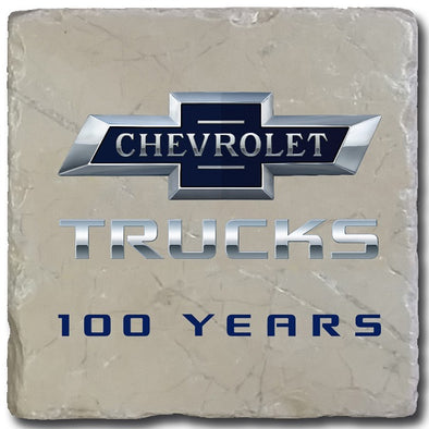 Chevrolet Trucks 100 Years Bowtie Stone Coaster