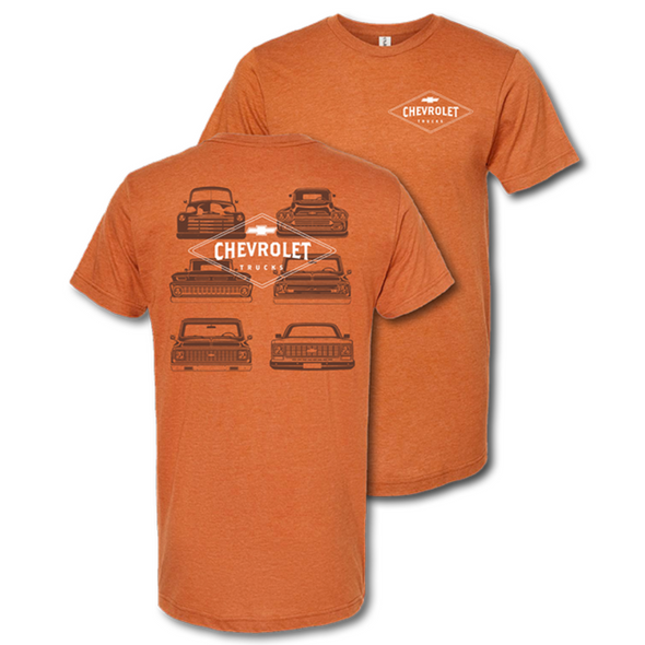 Classic Chevy Trucks Heather Rust T-Shirt