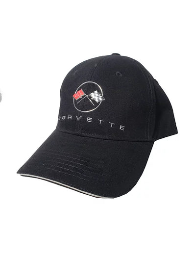 corvette-vintage-flags-liquid-metal-hat-cap