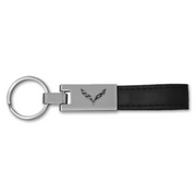 corvette-leather-loop-strap-key-tag-DC473 -classic-auto-store-online