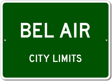 Chevy Bel Air - City Limit Aluminum Sign