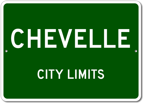 Chevy Chevelle - City Limit Aluminum Sign