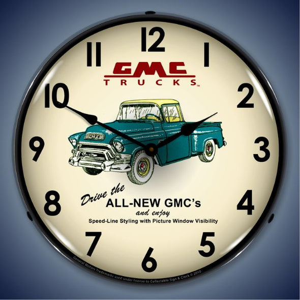 GMC Trucks 1956 Lighted Clock