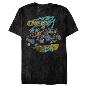Retro Chevy 4X4 Men's Mineral Wash T-Shirt