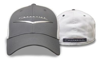 chevrolet-flex-fit-hat-cap-metallic-heritage-logo-graphite-white