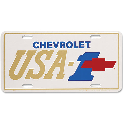Chevrolet USA-1 Red Bowtie License Plate