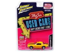 1977 Chevrolet Camaro Weathered Yellow with Black Stripes "Used Cars" Series Limited Edition to 2400 pieces Worldwide 1/64 Diecast Model Car by Johnny Lightning