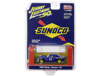 1968 Chevrolet Camaro SS #6 "Sunoco" Dark Blue Limited Edition to 2400 pieces Worldwide 1/64 Diecast Model Car by Johnny Lightning