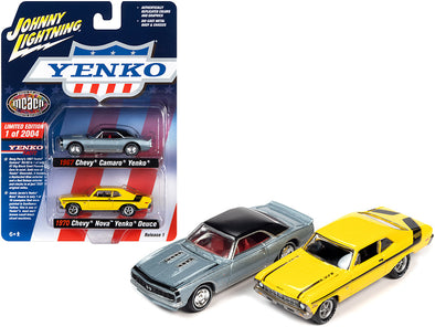 1967-camaro-yenko-blue-metallic-and-1970-chevrolet-nova-yenko-deuce-yellow-1-64-diecast