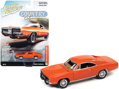 1969 Dodge Charger R/T Orange "Country Charger" 1/64 Diecast Model Car by Johnny Lightning