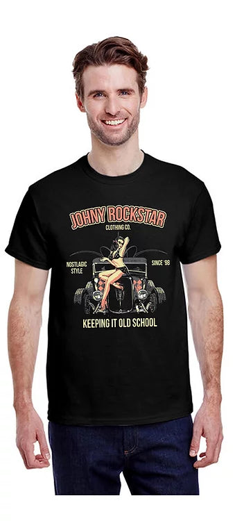keeping-it-old-school-hot-rod-t-shirt