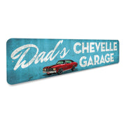 dads-chevelle-garage-weathered-aluminum-sign