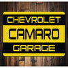 Chevrolet Camaro Garage - Aluminum Sign