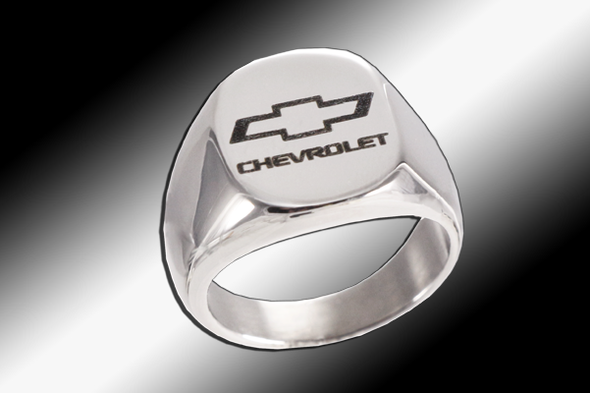 Chevy Bowtie Emblem | Polished Signet Ring