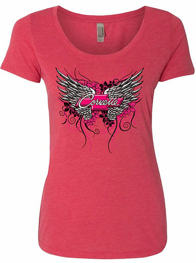 ladies-pink-corvette-wing-t-shirt
