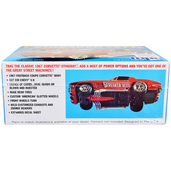 Skill 2 Model Kit 1967 Corvette Stingray "Streaker Vette" 1/25 Scale Model Car