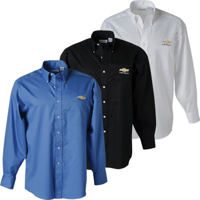 Chevrolet Bowtie Men's Van Heusen Twill Long Sleeve Shirt