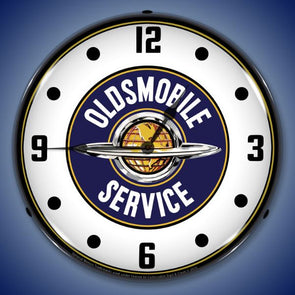 Oldsmobile Service Lighted Clock