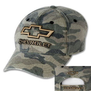 Chevrolet Bowtie Camo Washed Hat / Cap