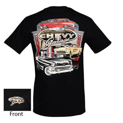 Classic Chevy Garage Tri-Five Bel Air T-Shirt
