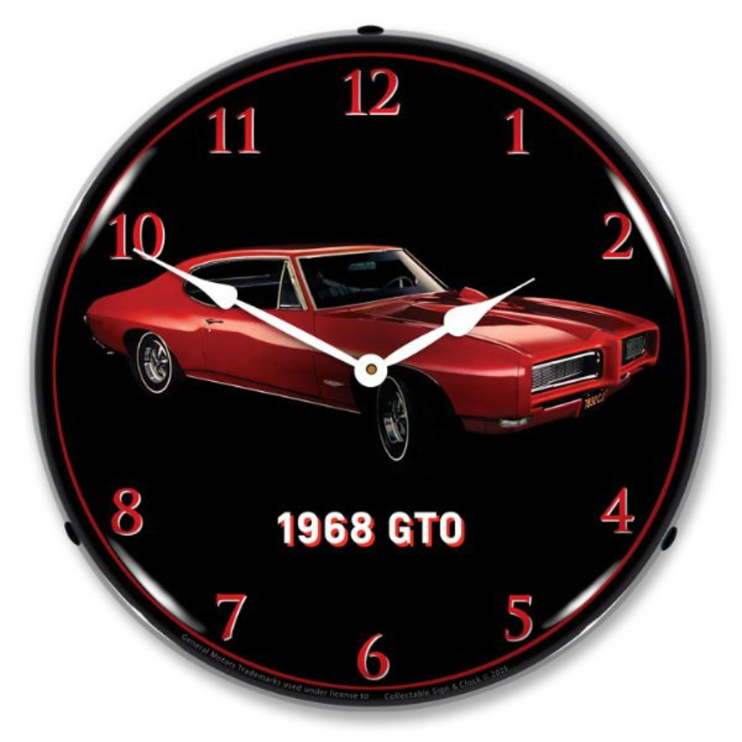 red-1968-pontiac-firebird-lighted-clock