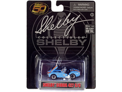 1965 Shelby Cobra 427 S/C #45 Gulf Blue with Orange Stripes "Shelby American 50 Years" (1962-2012) 1/64 Diecast Model Car by Shelby Collectibles