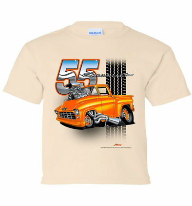 1955 Chevy Truck Tooned Up Youth T-Shirt