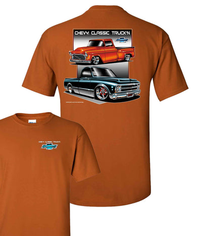chevy-c10-two-trucks-mens-t-shirt