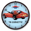 Vintage 1976 C3 Corvette Lighted Wall Clock