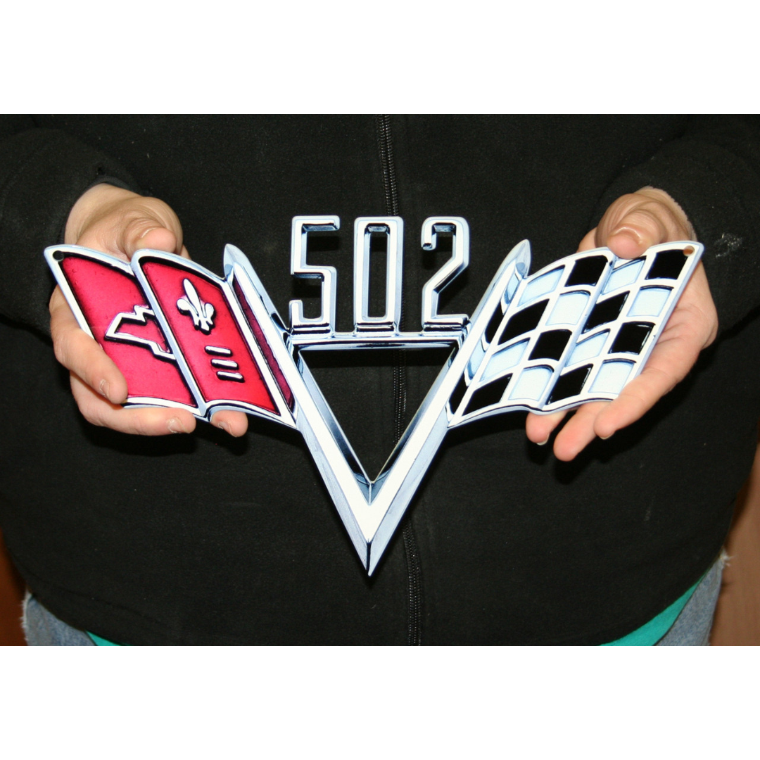 Chevy 502 Big Block Emblem Steel Sign | Classic Auto Store Online