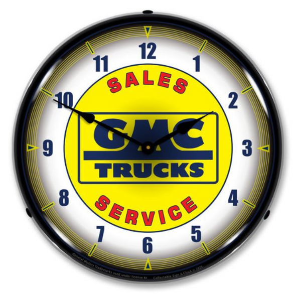 Vintage GMC Trucks Sales & Service Lighted Wall Clock