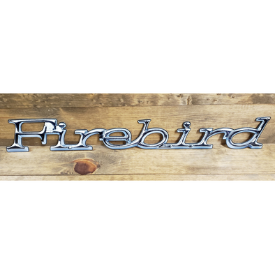 Vintage Pontiac Firebird Script Steel Sign