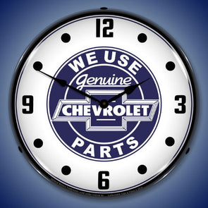 we-use-chevrolet-parts-lighted-clock