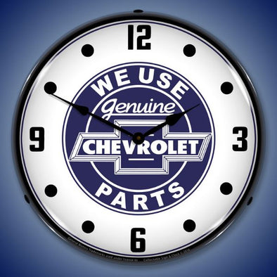 We Use Chevrolet Parts Lighted Clock