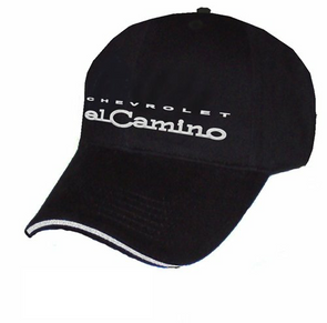 Chevrolet El Camino Liquid Metal Logo Black Hat / Cap